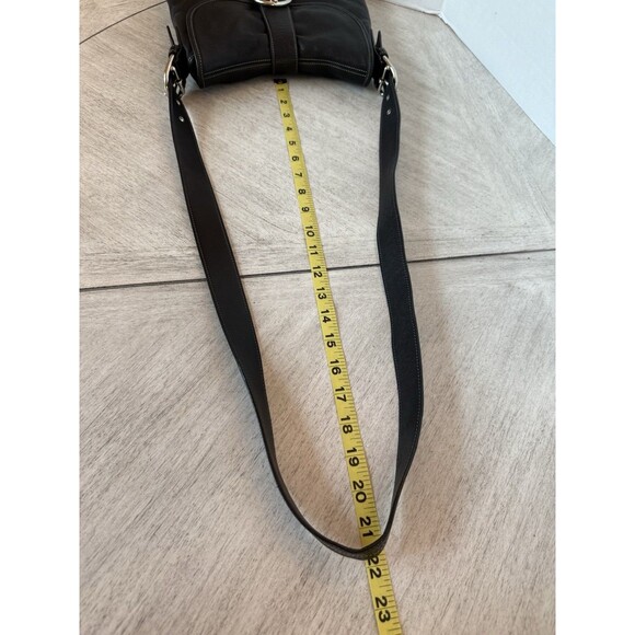 Coach Vintage 9480 Soho Flap Crossbody Black Leather Shoulder Hobo Y2K Cleaned - Picture 8 of 16